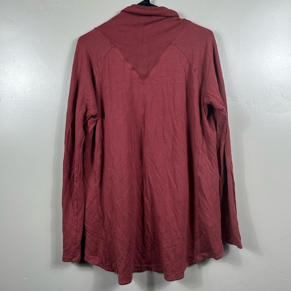 Athleta Nirvana Wear Two Ways Wrap Cardigan Maple Red Size Medium Tall MT - Picture 4 of 6